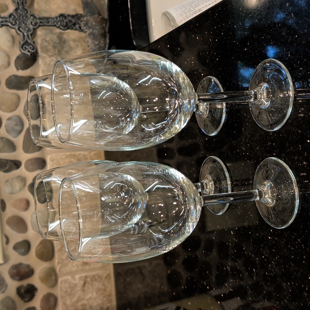 Captiva Circleware Clear Wine Glasses, Set/4, 7 1/2"